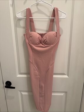 Fashion Nova Mauve Pink Midi Dress